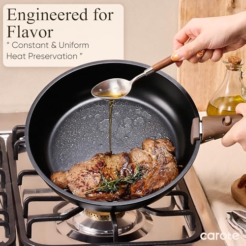 CAROTE 19pcs Pots and Pans Set Non Stick, Detachable Handle Cookware Set