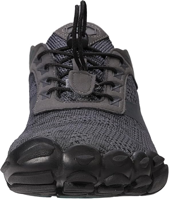 Joomra Women Barefoot Running Tennis Whitin Shoes Size 7.5-8 Minimal for Ladies Runner Dark Grey Daily Gym Fitness Hiking Trekking Walking Toes Trail Sneakers Workout Five Fingers Footwear 38