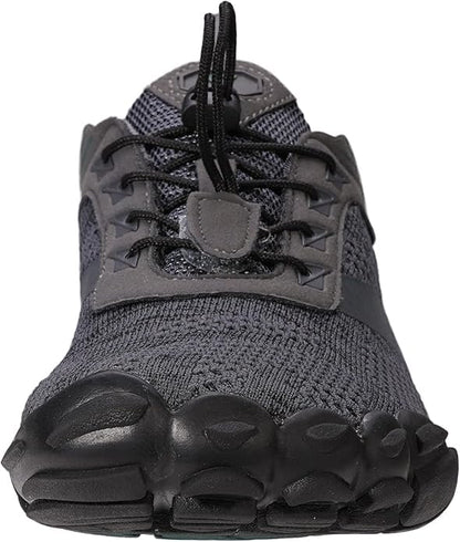 Joomra Women Barefoot Running Tennis Whitin Shoes Size 7.5-8 Minimal for Ladies Runner Dark Grey Daily Gym Fitness Hiking Trekking Walking Toes Trail Sneakers Workout Five Fingers Footwear 38