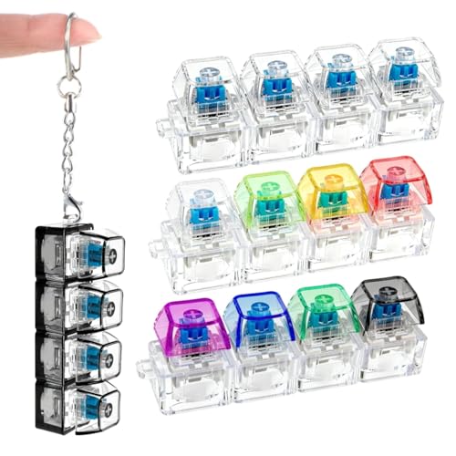 Keyboard Fidget Keychain, Clicker Decompression Tool for Adults