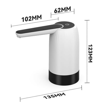 VAPTEC Water Dispenser for 2-5 Gal Bottles, Portable Water Bottle Pump, Rechargeable Battery, USB Charging Water Bottle Dispenser, One Button Design, Easy to Use for Home, Office, Travel, Camping