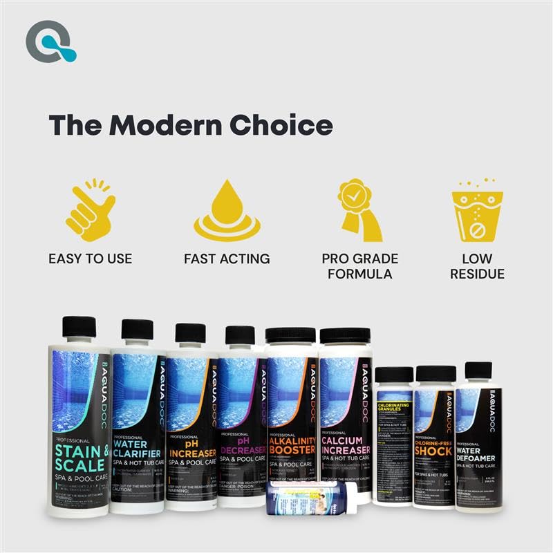 Hot Tub Chemicals Starter Kit - Chlorine Spa Starter Kit Chemicals for Hot Tub - Convenient Hot Tub Starter Kit & ph Control Kit - Effective Chlorine pH Balancer & Inflatable Hot Tub Chemical Kit