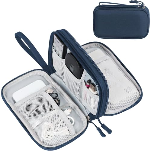 FYY Electronic Organizer, Travel Tech Pouch Bag, Cable Organizer Navy