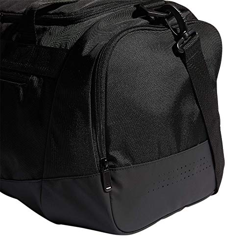 adidas Unisex Defender 4.0 Gym Duffel Bag for Men and Women, Black/White, Small (38L)