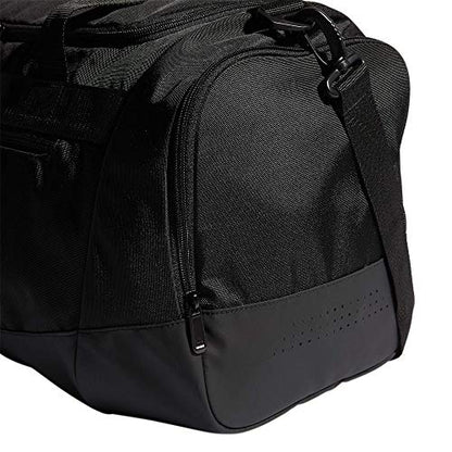 adidas Unisex Defender 4.0 Gym Duffel Bag for Men and Women, Black/White, Small (38L)