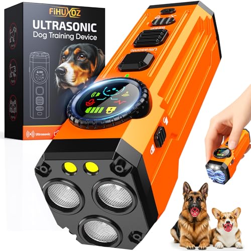 2026 Upgraded Smart Display Anti Barking Device for Dogs, 3X Dog Bark Deterrent Devices Bark Control with Screen & Flashlight, Rechargeable Dog Barking Silencer Portable for Indoor & Outdoor Use