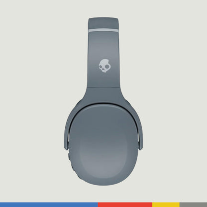 Skullcandy Crusher Evo Wireless Bluetooth Headphones with Multi-Sensory Bass and Charging Cable, Noise Isolating Over-Ear Fit, Up to 40 Hours Battery, Microphone for iPhone Android - Chill Grey