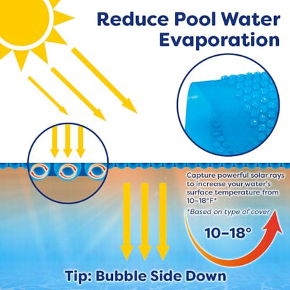 In The Swim 20' x 40' Ultra Silver Rectangle Solar Pool Cover 16 Mil for Solar Heating Above Ground Pools and Inground Pools
