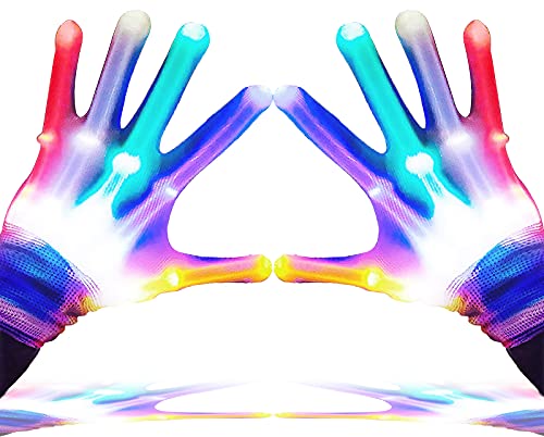 GLEDLOVES LED Gloves for Kids Teen Gifts, Toys for 9-12 Year Old Boys Girls