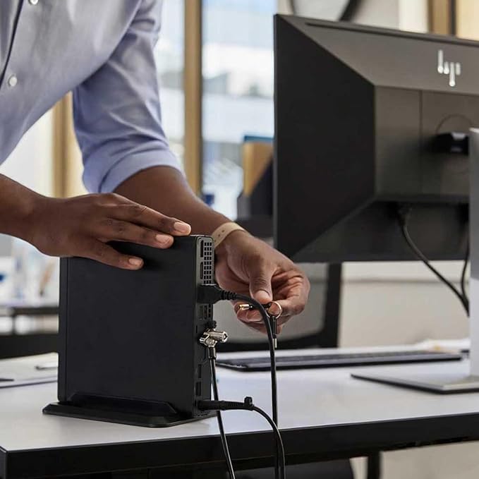 HP 2025 Elite 805 Mini PC Desktop Computer, AMD Ryzen 5 (Beat i7-11700T), Ultra-Quiet Design, 32GB RAM, 1TB PCIe SSD, Dual 4K Display Support, USB-C, Wi-Fi 6, Keyboard & Mouse, Windows 11 Pro