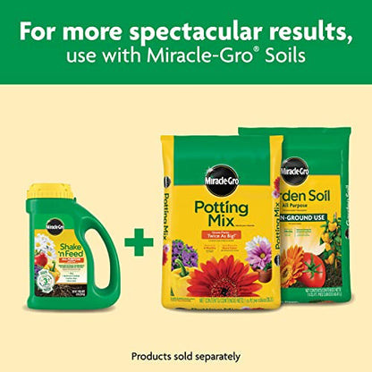 Miracle-Gro Shake 'N Feed All Purpose Plant Food, For In-Ground and Container Plants, Feeds for up to 3 Months, 4.5 lbs.
