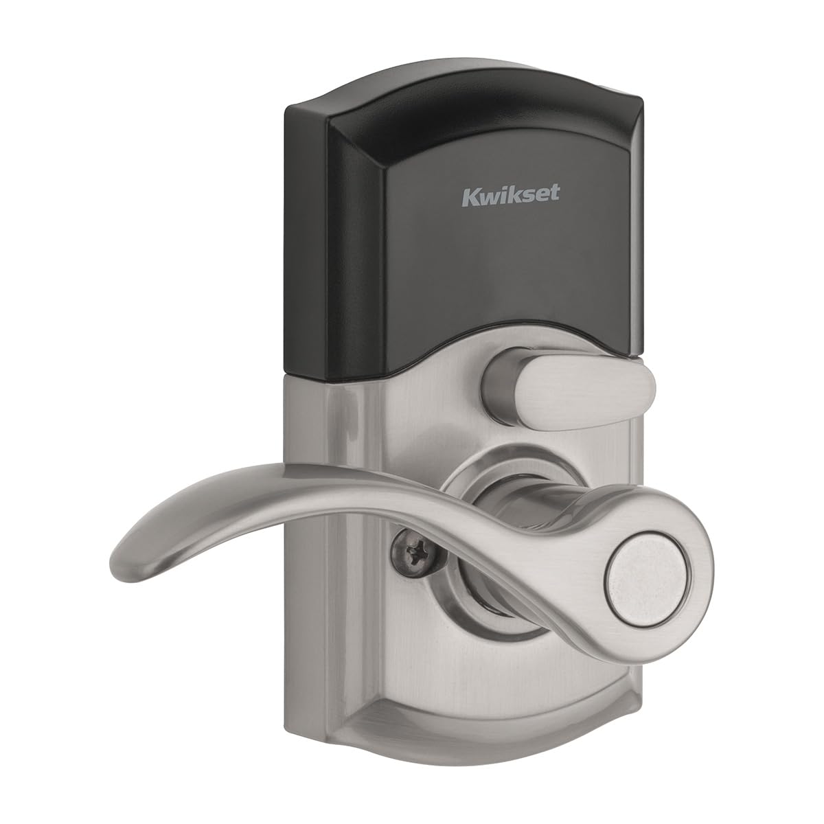 Kwikset SmartCode 955 Pembroke Light Commercial 10-Button Keypad Electronic Lever, Featuring Convenient Keyless Entry, 3-Year Batter Life and High Traffic Durability Satin Nickel