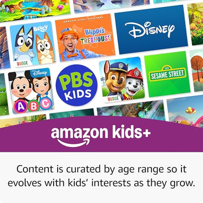 Amazon Fire 7 Kids tablet (newest model) ages 3-7. Top-selling 7" kids tablet on Amazon. Includes ad-free and exclusive content, easy parental controls, 10-hr battery, 16 GB, Purple