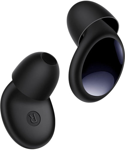 Ear Plugs for Sleeping 45dB Noise Cancelling Ear Plugs for Noise Reduction & Snoring, Concerts, Earplugs for Sleep, Sider Sleepers Airplane, Silicone Earplugs Reusable Concert Ear Plug +8Tip Obsidian