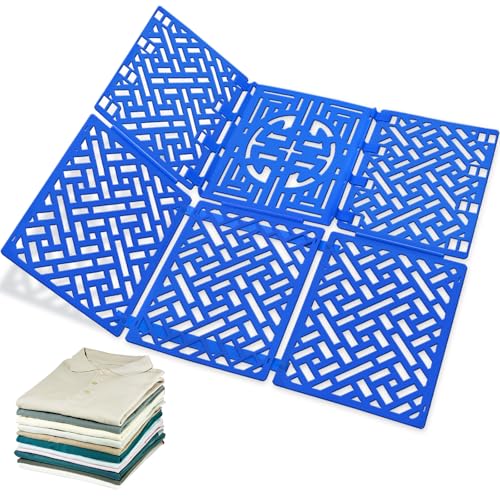 Geniusidea T Shirt Folder Board Clothes Folding Tool for Laundry Organizer | Shirt Folding Board, for Adult Kids, Blue, Fast to Make Clothes Tidy,Flip and Fold