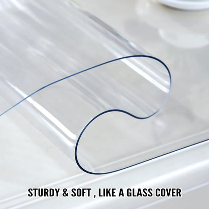 Royhom Clear Table Cover Protector 2mm Thick, 17 x 24 Inch Clear Plastic Table Cover Protector, PVC Desk Mat, Easy to Clean, Waterproof Tablecloth for Kitchen, Dinning Room
