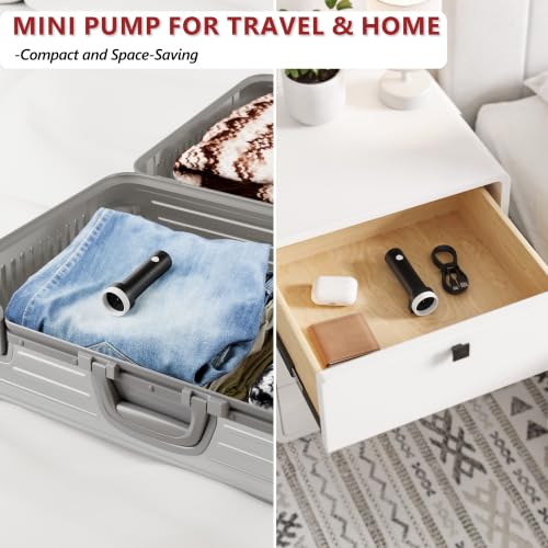 Travel Vacuum Bags for Clothing with Cordless Pump 18 Combo, Clear