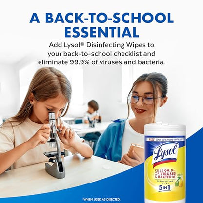 Lysol Disinfecting Wipes, Multi-Surface Cleaner, Lemon, 80 ct. (4 Pack)