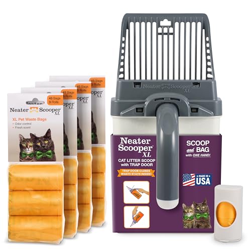 Neater Pet Brands Neater Scooper XL Cat Litter Scoop, 195 Refill Bags