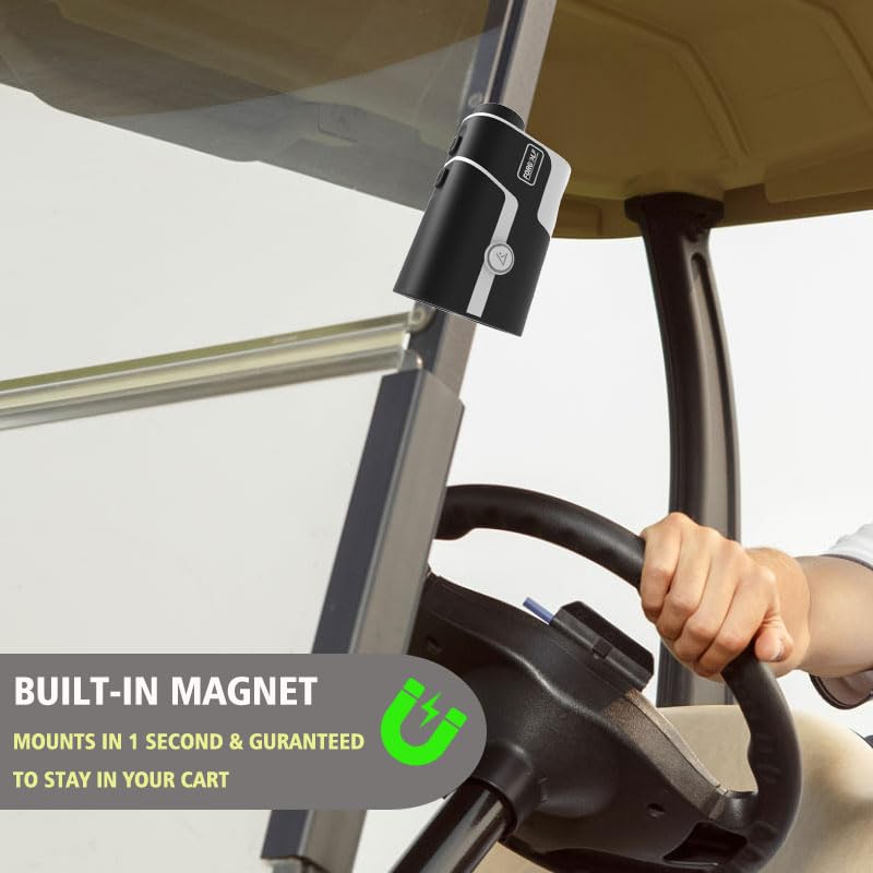 Golf Rangefinder with Slope, 1200 Yards, 7X Magnification, Suitable for Golf, Hunting, Outdoor Sports, with Flagpole Locking Vibration, Magnetic Function, USB-C Charge