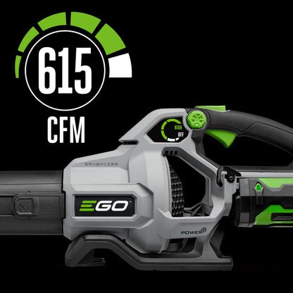 EGO POWER+ Leaf Blower, Cordless Electric 615 CFM, Includes 56V 2.5Ah Battery and Charger - LB6151