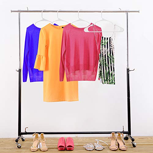 Utopia Home Plastic Hangers 50 Pack - Perfect for Clothes Hanger Space Saving - Durable and Strong Coat or Pant Hangers for Closet Organizers and Storage with Shoulder Grooves (White)