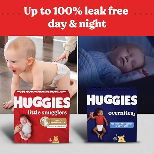 Huggies Newborn Diapers, Little Snugglers Newborn Diapers, Size Newborn (up to 10 lbs), 144 Count
