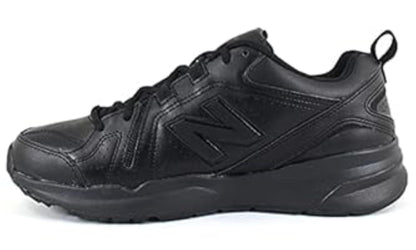 New Balance Men's 608 V5 Casual Comfort Cross Trainer, Black/Black Slip Resistant, 11 X-Wide