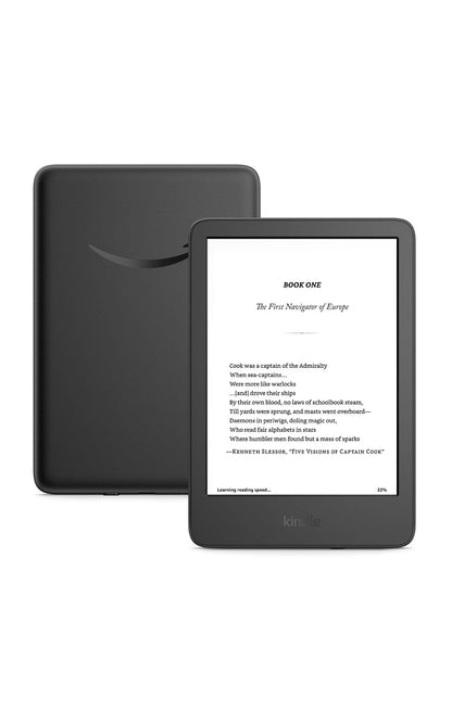 Amazon Kindle 16 GB (newest model) - Lightest and most compact Kindle, now with faster page turns, and higher contrast ratio, for an enhanced reading experience - Black