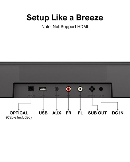 ULTIMEA 7.1ch Virtual Surround Sound Bar, Sound Bar for Smart TV with 4 Surround Speakers, Peak Power 330W, Surround Sound System for TV, App Control, TV Soundbar with Subwoofer, Opt/AUX/BT, Aura A40