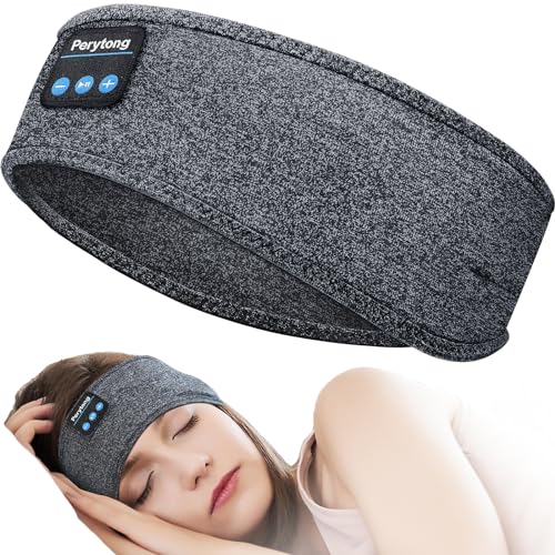 Perytong Sleep Headphones Wireless, Bluetooth Sports Headband Headphones with Ultra-Thin HD Stereo Speakers Perfect for Sleeping,Workout,Jogging,Yoga,Insomnia, Air Travel, Meditation (Charcoal Grey)