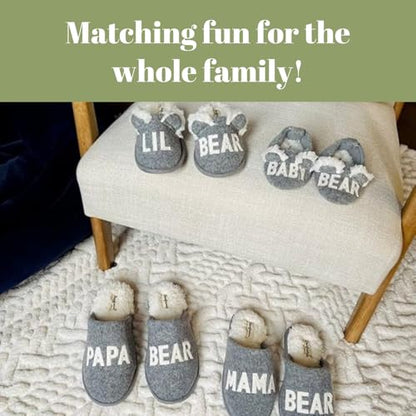 Dearfoams Women's Mama Bear, Light Heather Grey, 9-10