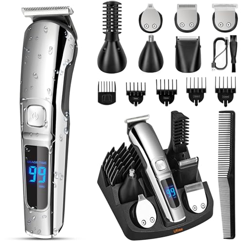 Ufree Beard Trimmer for Men, Waterproof Electric Razor, Grooming Kit