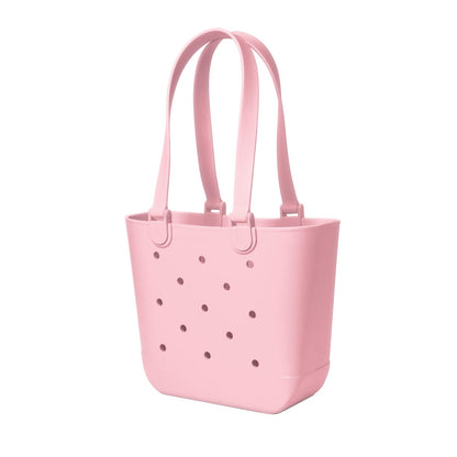 Simple Modern Beach Bag Rubber Tote | Waterproof Medium Tote Bag with Zipper Pocket for Beach, Pool Boat, Groceries, Sports | Getaway Bag Collection | Blush