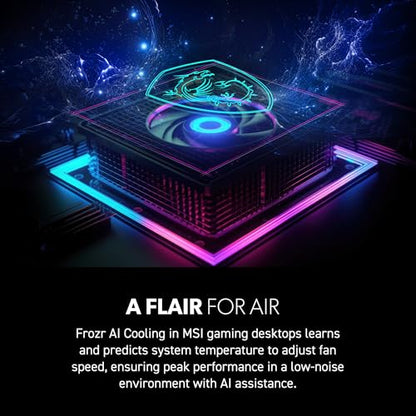 MSI Codex Z2 Gaming Desktop: AMD R7-8700F, GeForce RTX 5070, 32GB DDR5, 2TB m.2 NVMe SSD, USB Type-C, VR-Ready, Windows 11 Home : A8NVP-436US