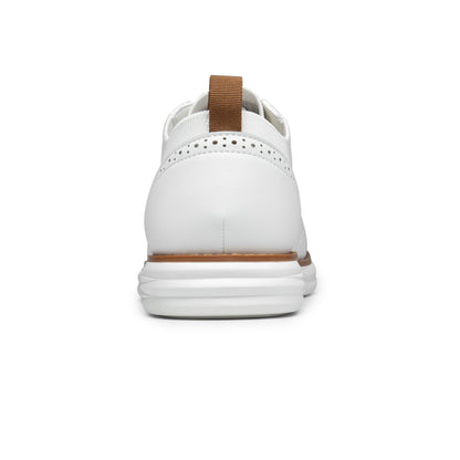 Bruno Marc Men's KnitFlex Craft Mesh Oxfords Sneakers Casual Dress Lace-Up Lightweight Walking Shoes,Size 10.5,White,SBOX2406M