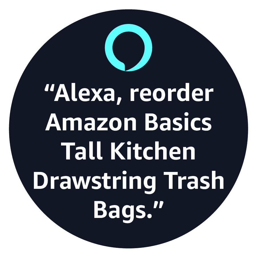 Amazon Basics Trash Bags, Tall Kitchen Drawstring, Unscented, 13 Gallon, 120 Count, Pack of 1