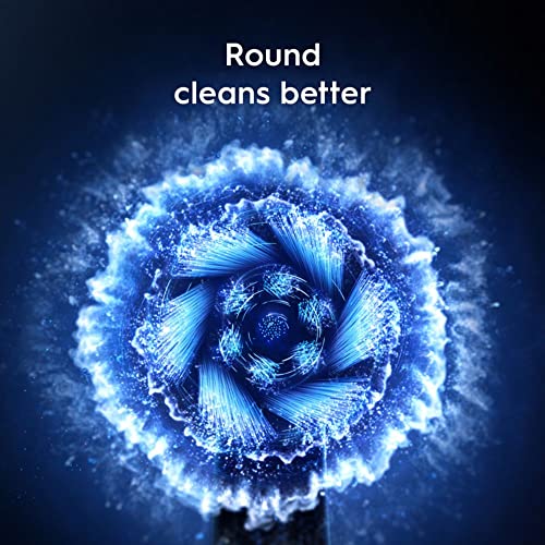 Oral-B iO Series 10 Rechargeable Electric Toothbrush with Visible Pressure Sensor to Protect Gums, 2 Min Timer, 7 Cleaning Settings, 4 Replacement Toothbrush Heads, and Charging Travel Case, White