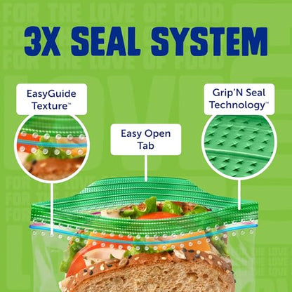 Ziploc Food Storage & Sandwich Bags Variety Pack, 190 Total Bags
