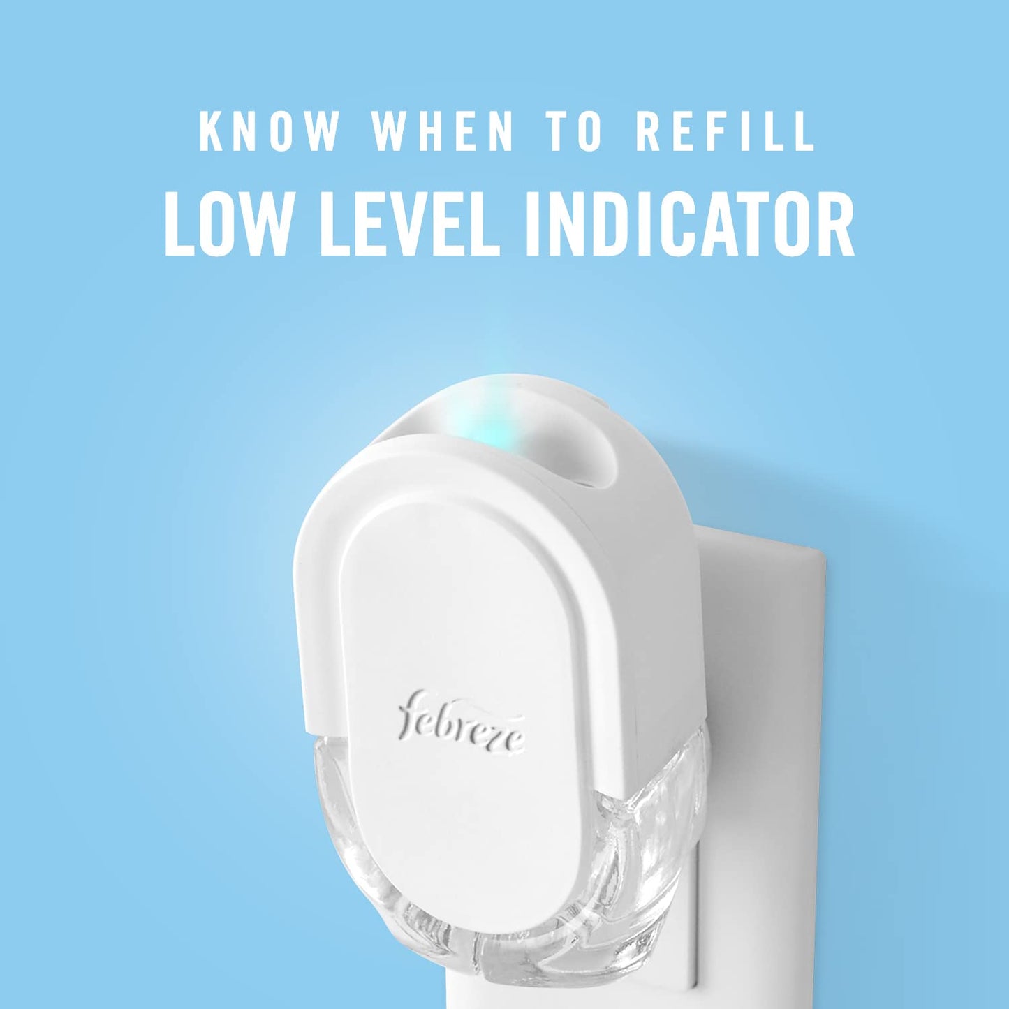 Febreze Plug in Air Fresheners, Linen & Sky Scent, Odor Eliminator for Strong Odors, 1 Warmer + 2 Oil Refills