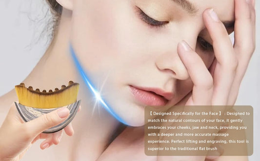 New Lymphatic Contour Face Brush, Lymphatic Drainage Massager for Face,Ergonomically Designed to Fit The Skin Precisely and Relieve Fatigue. (1PCS)