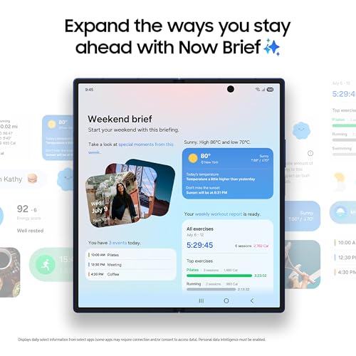 Samsung Galaxy Z Fold7 Cell Phone, 256GB AI Smartphone, Unlocked Android, AI Photo Edits, Large Screen, Long Battery Life, 2025, US 1 Yr Manufacturer Warranty, JetBlack