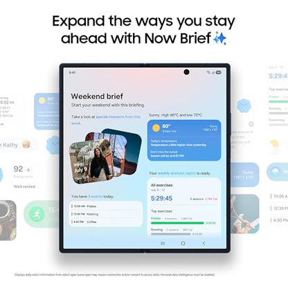 Samsung Galaxy Z Fold7 Cell Phone, 256GB AI Smartphone, Unlocked Android, AI Photo Edits, Large Screen, Long Battery Life, 2025, US 1 Yr Manufacturer Warranty, JetBlack