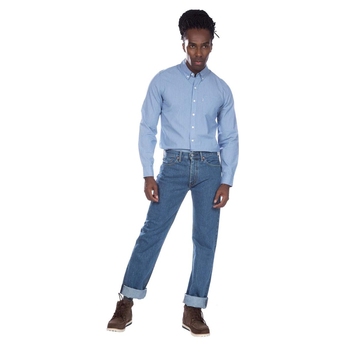 Levi's Men's 505 Regular Fit Jeans (Also Available in Big & Tall), Medium Stonewash, 32W x 32L