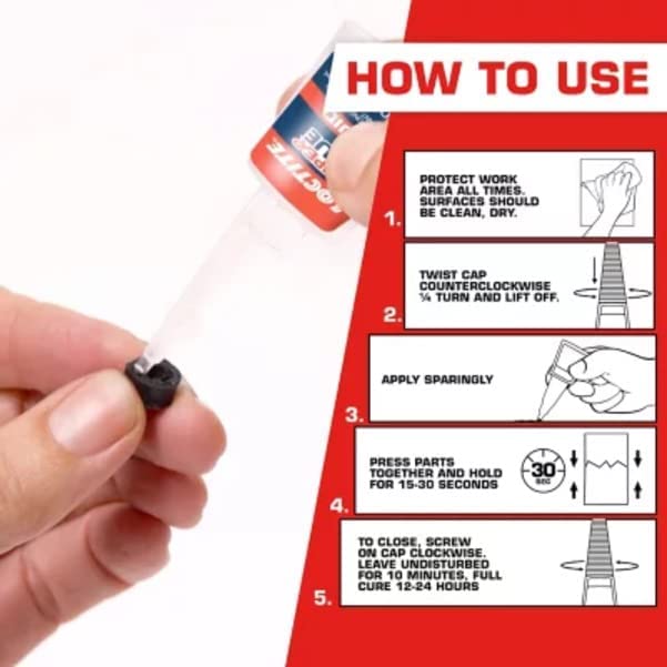 Loctite Super Glue Liquid Longneck Bottle, 0.18 Oz, 1, Bottle
