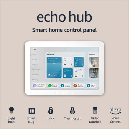 Echo Hub with Amazon Basics Smart Color Bulb