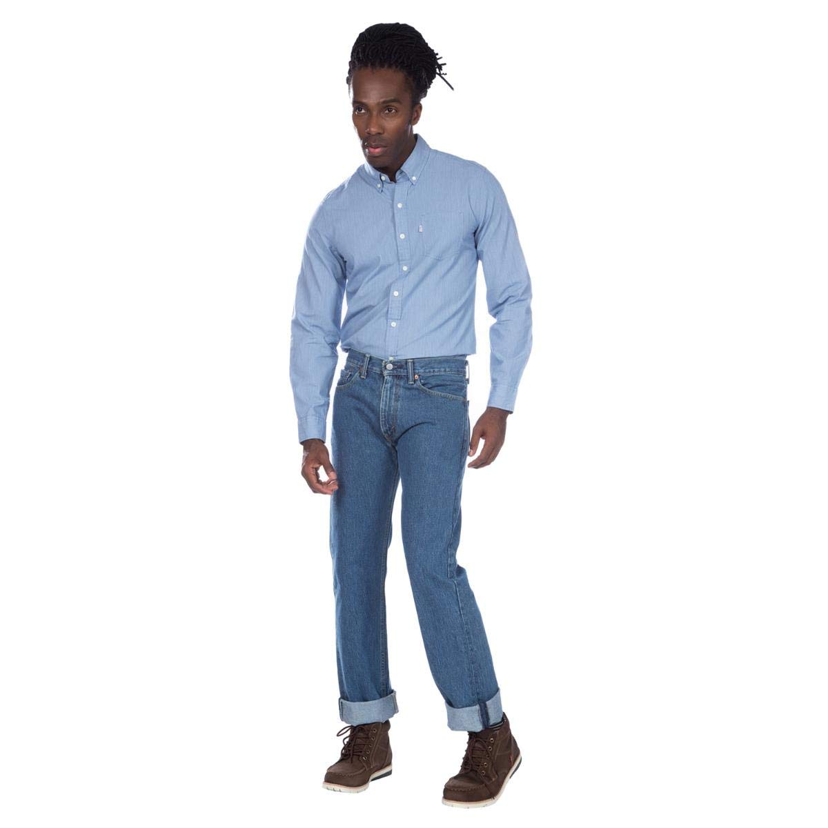 Levi's Men's 505 Regular Fit Jeans (Also Available in Big & Tall), Medium Stonewash, 32W x 32L