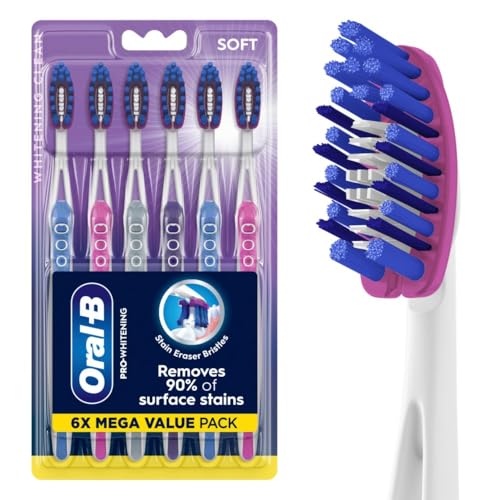 Oral-B 3D White Pro-Flex Toothbrushes, Soft, 6 Count