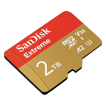 SanDisk 2TB Extreme microSDXC UHS-I Memory Card with Adapter - Up to 240MB/s, C10, U3, V30, 4K, 5K, A2, Micro SD Card- SDSQXAV-2T00-GN6MA