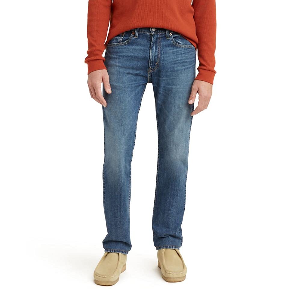 Levi's Men's 505 Regular Fit Jeans (Also Available in Big & Tall), Glowing-Medium Indigo, 38W x 32L